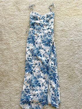 Reformation Kourtney Slit Midi Floral Dress
